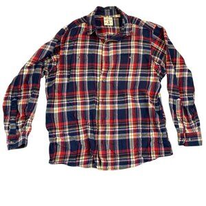 Red Head Mens XL Plaid Flannel Shirt Authentic Goods 100% Cotton Button Closure
